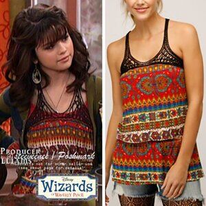 Free People Lacey Origami Dropwaist Top ASO Alex Russo